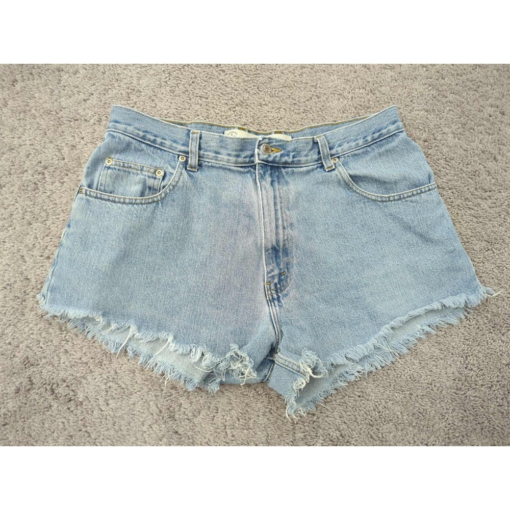 Arizona Jeans Shorts Womens 36 Blue High Rise 100% Cotton Cutoff Casual